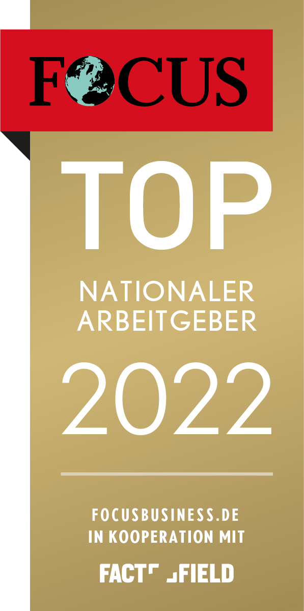 Award: FOCUS Top Nationaler Arbeitgeber 2022 Award: FOCUS Top Nationaler Arbeitgeber 2022